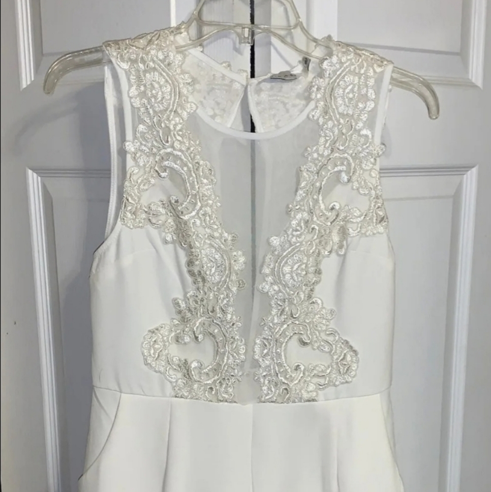 Arc&Co Ivory Bachelorette/Wedding Romper
